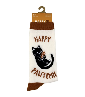 1 Pair Fall Happy Pawtum Crew Socks by Happy