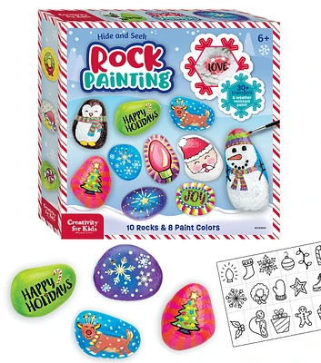 Faber Castell Christmas Hide N Seek Rock Painting Kit With 8 Paints