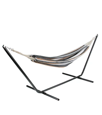 Northlight 73" Black & Brown Striped Double Brazilian Hammock