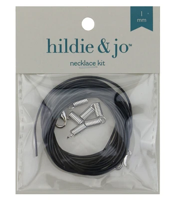 Black Faux Leather Cord Necklace Kit 3pk by hildie & jo