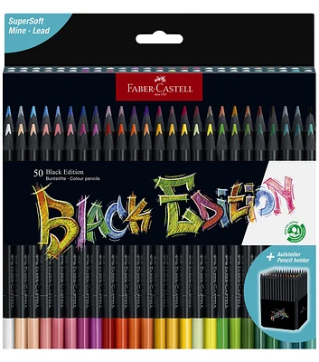 Faber-Castell 50ct Black Edition Multi Colored Pencils