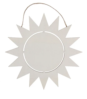 Park Lane Unfinished Wood Sun Wall Decor