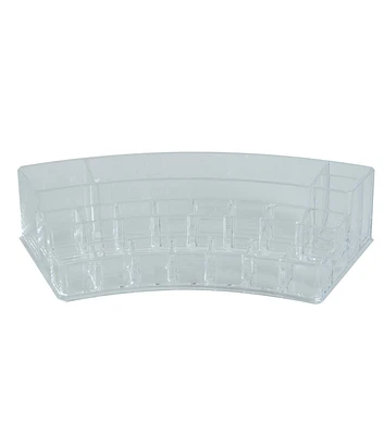 Simplify 11" x 5" Clear 19 Section Cosmetic & Jewelry Holder