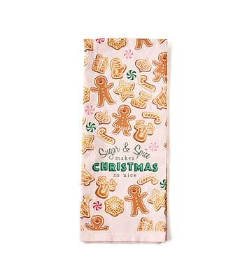 14" x 5.5" Christmas Sugar & Spice Gingerbread Tea Towels