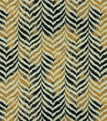 Covington Black Animal Print Linen Blend Multipurpose Fabric