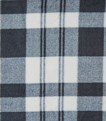 Eddie Bauer Black Plaid Anti Pill Fleece Fabric