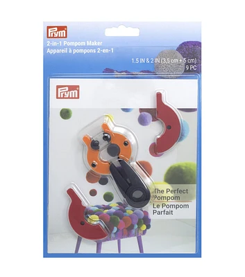 Prym 2-in-1 Pompom Maker, Small (1-1/2" & 2")