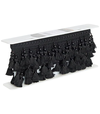 Signature Series 2.5" Fringe Trim Black