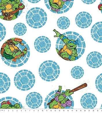 Teenage Mutant Ninja Turtles Group Badges Fleece Fabric