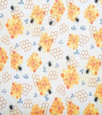 Super Snuggle Honeycomb Bees Flannel Fabric