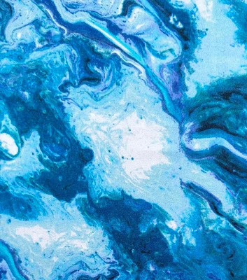 Blue Marble Tie Dye Luxe Flannel Fabric