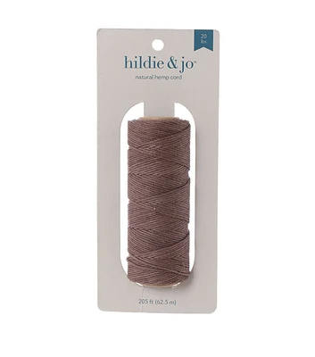 205' Dark Brown Natural Hemp Cord by hildie & jo