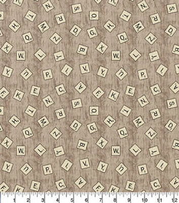 Scrabble Classic Pieces Cotton Fabric