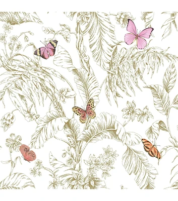 Butterfly Sketch Peel & Stick Wallpaper