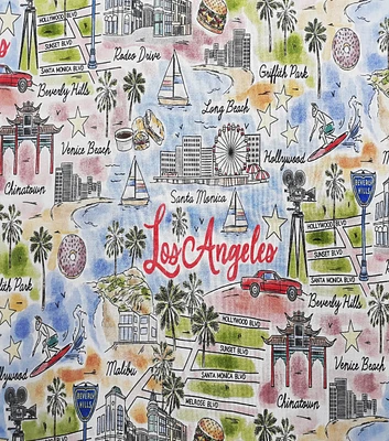 Los Angeles California City Pride Cotton Fabric