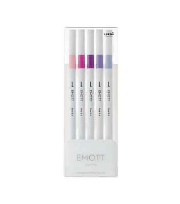 EMOTT Fineliner Pen Set #7 Floral Color 5 Colors