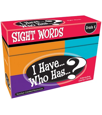 Teacher Created Resources 16ct Grade K Sight Words Game Cards