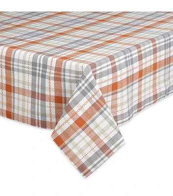 Design Imports Autumn Afternoon Plaid Tablecloth 60" x 104"