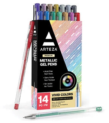 Arteza 14ct Metallic Gel Pens