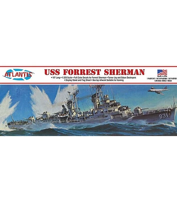 Atlantis 87pc Plastic USS Forrest Sherman Destroyer Model Ship Model Kit