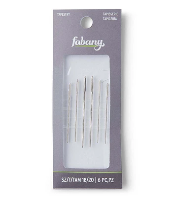 18/20 Steel Tapestry Hande Needles 6pk by Fabany