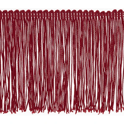 Simplicity Polyester Fringe Trim 4'' Red