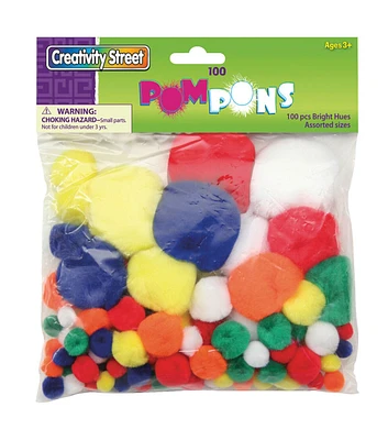 Creativity Street 100pc Bright Assorted Pom Poms