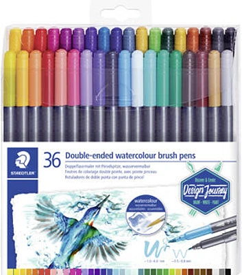 Staedtler Double Ended Watercolor Brush Pens 36pc