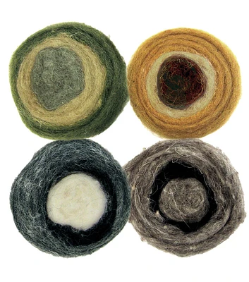 Dimensions 12ct Earth Tone Needle Felting Wool Roving Rolls