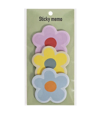 20 Sheet Daisy Sticky Notes 3pk by Happy