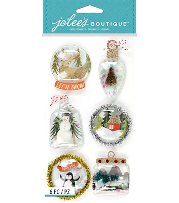 Jolee’s Boutique Stickers Snow Globes Ornament