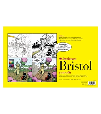 Strathmore Sequential Art Bristol Paper Pad 300 Series 11" x 17" Smooth