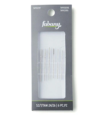 24/26 Steel Tapestry Hand Needles 6pk by Fabany