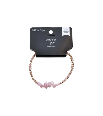 1ct Pink Natural Stone Bracelet by hildie & jo