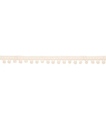 Wrights Yarn Pom Trim Ivory