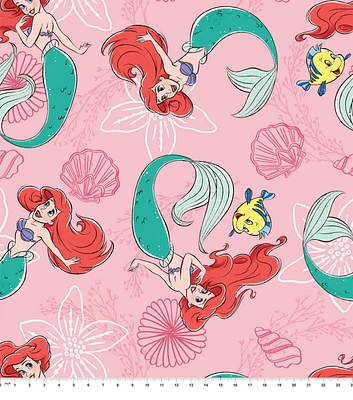 Ariel Mermaid Fan Club Fleece Fabric