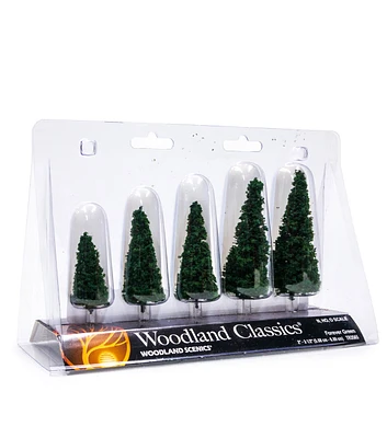 Woodland Scenics 4" to 5" Forever Green Trees 5ct