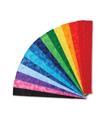 2.5" Brushstroke Bright Cotton Fabric Strips 40pc