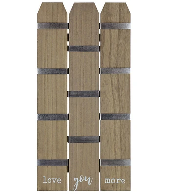 Wooden Planks Wall Decor with Galvanized Metal Natural