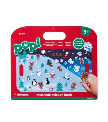 18" Christmas Sledding Carry Wallet Reusable Sticker Book by POP!