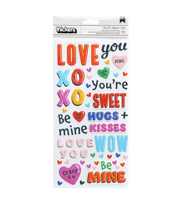 American Crafts 111ct Valentine's Day Phrase Stickers