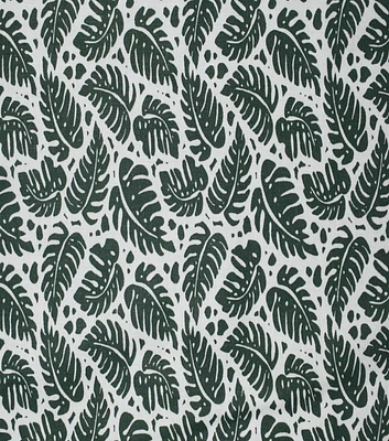 Green Ferns on White Quilt Cotton Fabric by Quilter's Showcase