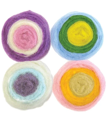 Dimensions 12ct Pastel Needle Felting Wool Roving Rolls