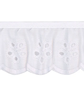 Simplicity Daisy Eyelet Trim- White