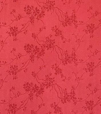 Floral Jacquard Red Dahlia Casa Fabrics Fabric