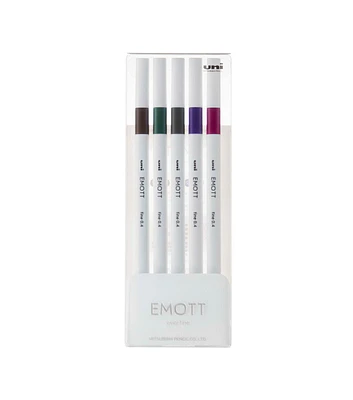 EMOTT Fineliner Pen Set #3 Vintage Color 5 Colors