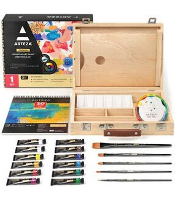 Arteza Gouache Art Paint and Tools Set