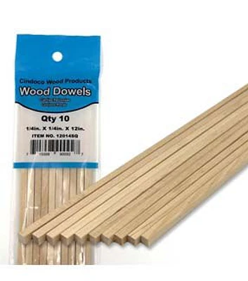 Loew Cornell Woodsies 10 pk 12'' Square Dowels