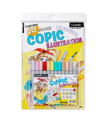 Copic Ciao Marker Illustration Bundle Set 12 Colors