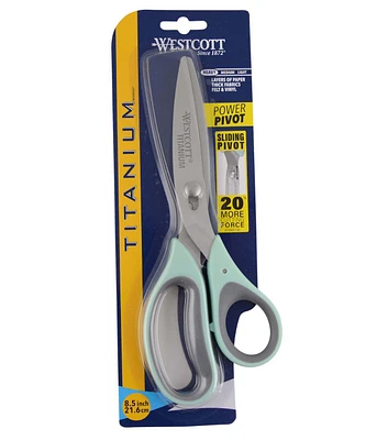 Westcott 8.5" Blue Titanium Power Pivot Scissors